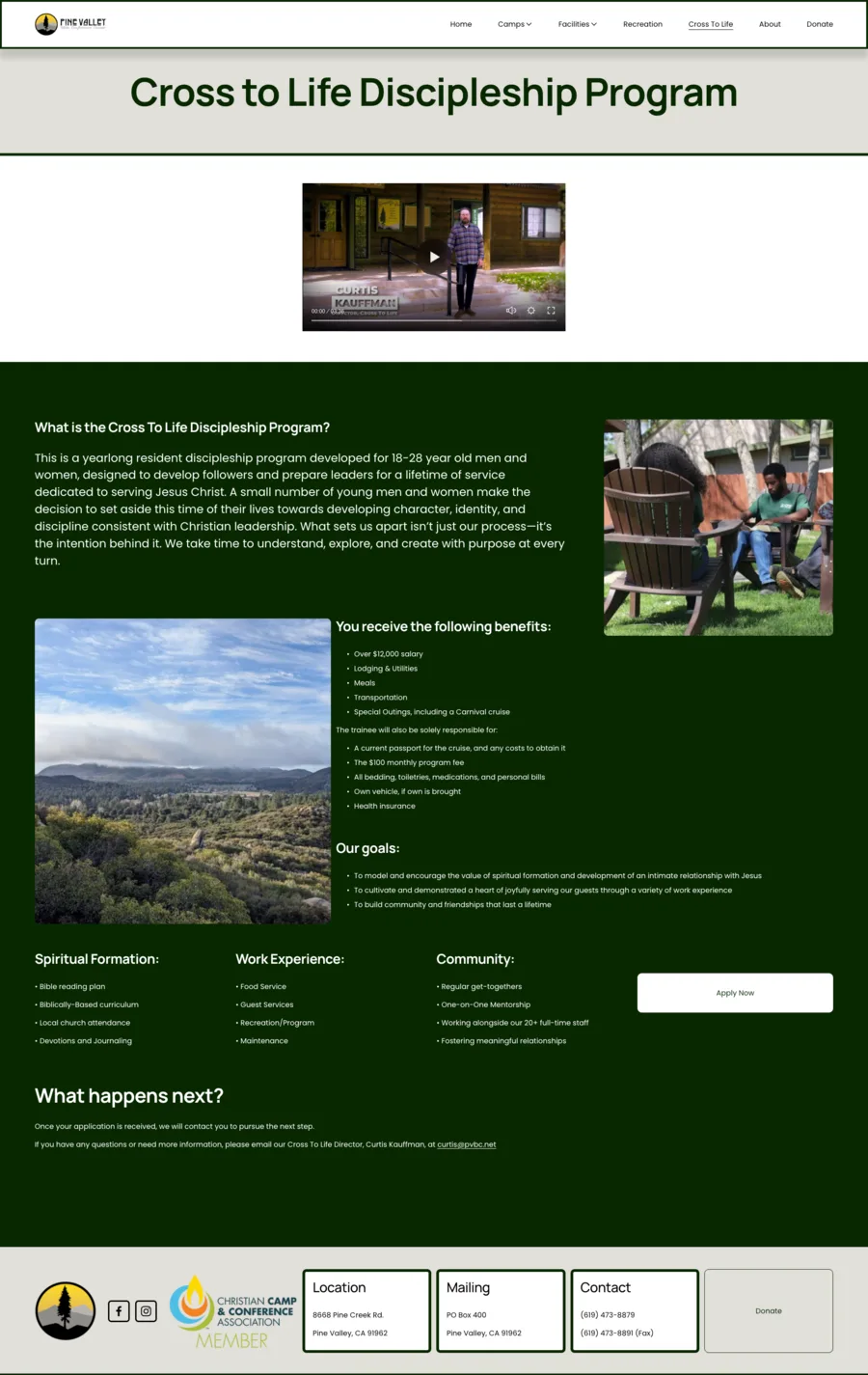 Cross to Life — website before the Russo Collective engagement